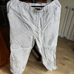 Quince Blue and White Striped Pants